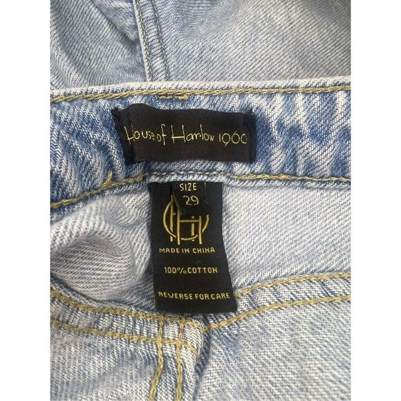 House of Harlow 1960 Women’s 29 Mom Cutoff Jean Shorts High Waisted Button Fly - Picture 5 of 5